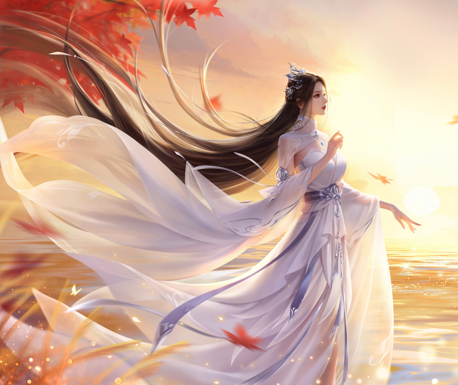 人间绝色云中月 清冷脱俗九天仙 天琊随影风华现 惊鸿一瞥叹神颜