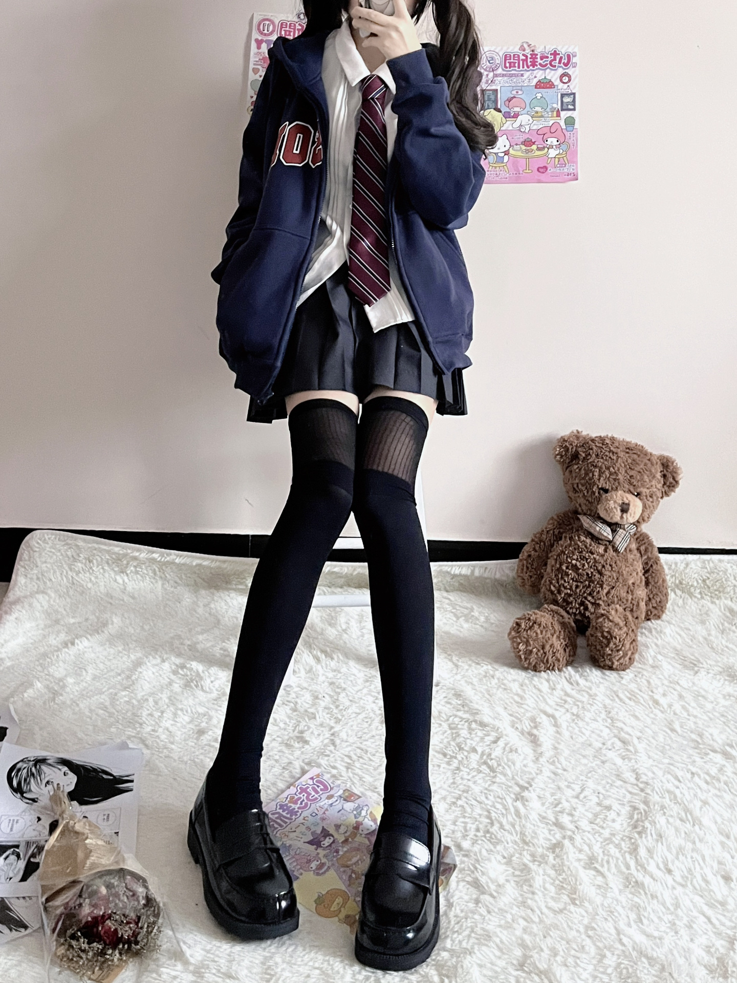 胖子穿jk制服