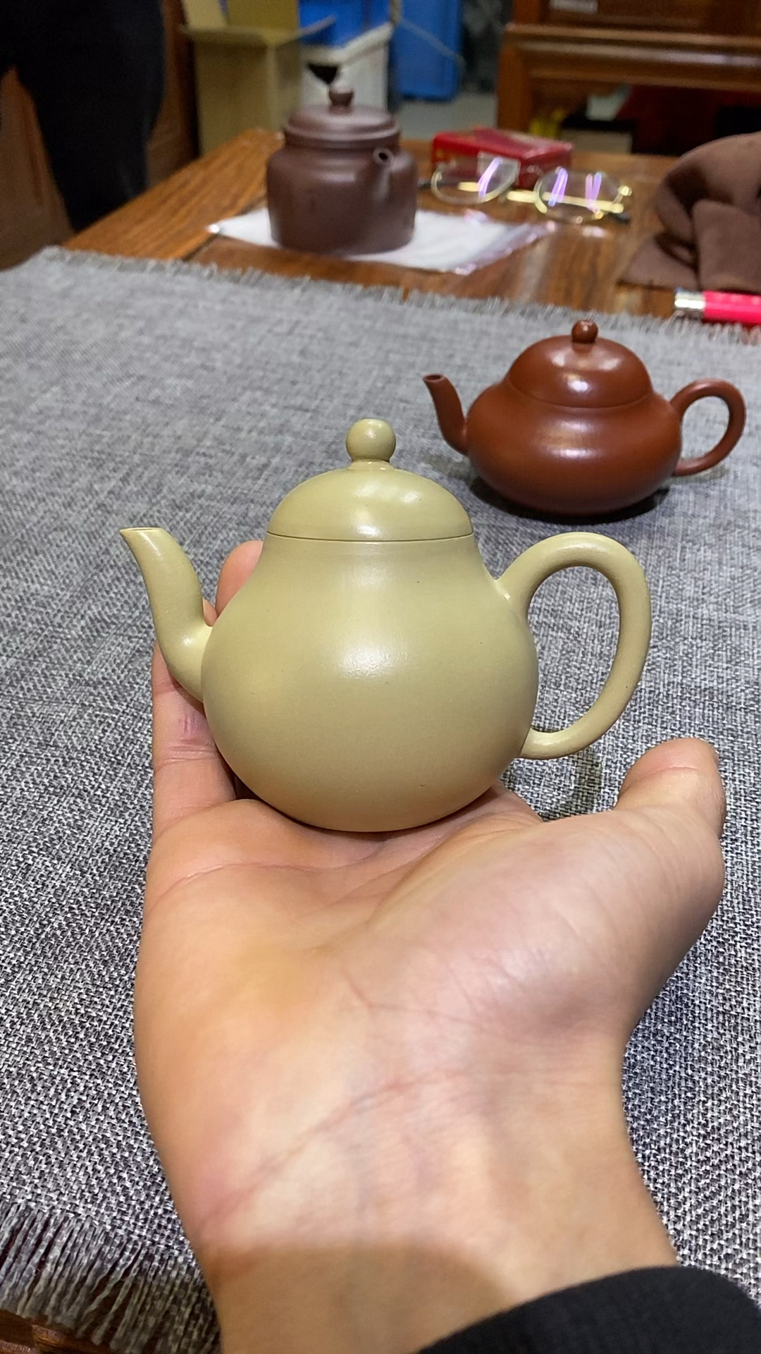 江友明高徒,许跃峰全手工,顶级本山绿泥作品-度小视