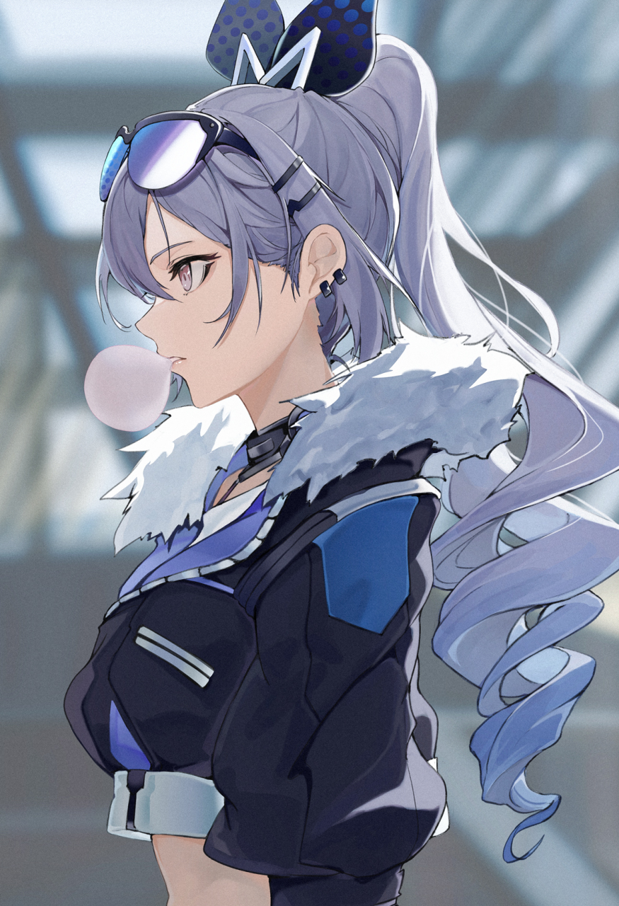 画师:marumoru,跟银狼比吹泡泡,谁的泡泡更大就赢得另一个人的泡泡糖