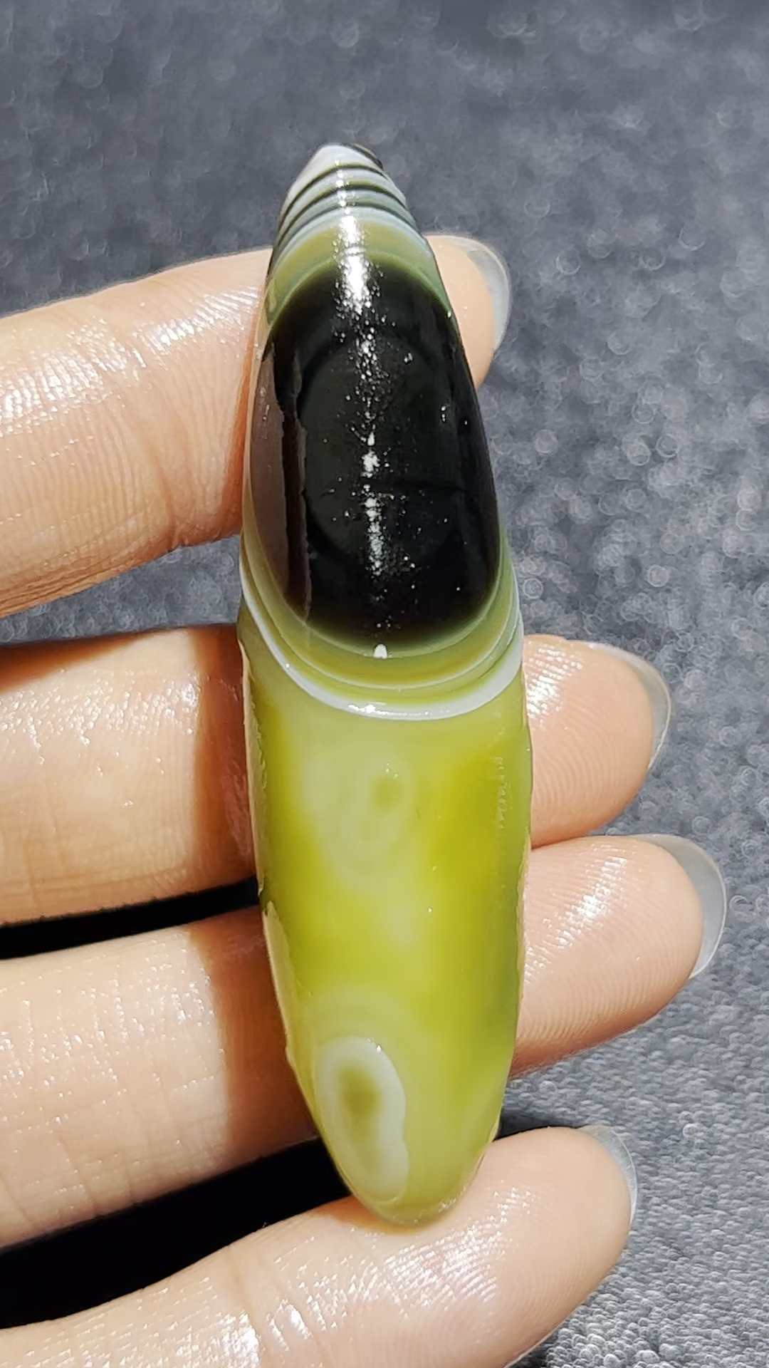 精品天珠 外蒙眼睛石 花眼玛瑙-度小视