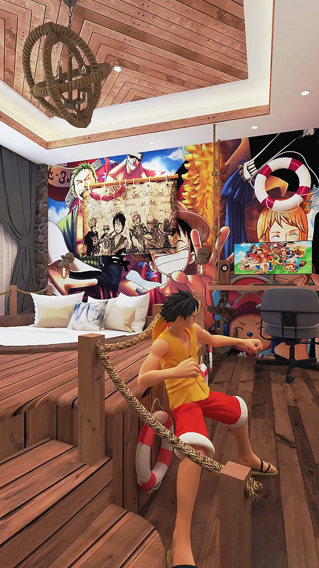 海贼王主题房!帅呆了