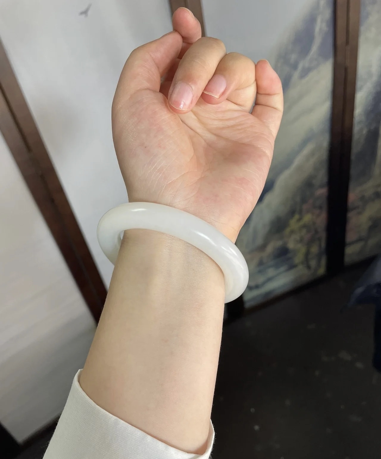 糯冰白月光手镯