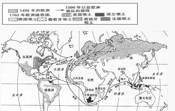 中世纪欧洲,到13世纪末期为止的国际贸易路线