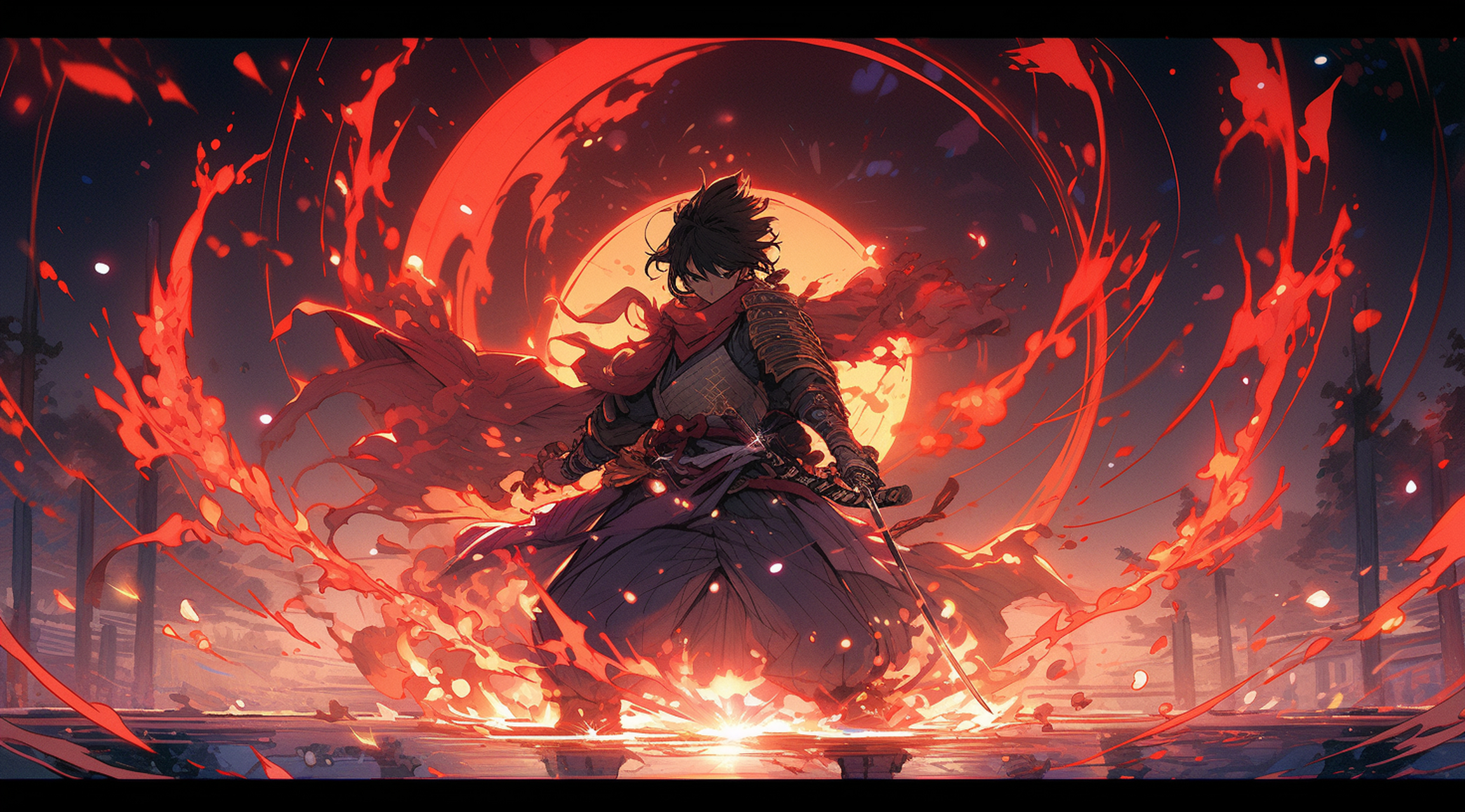 火焰烈刀#ai绘画# #二次元# #动漫