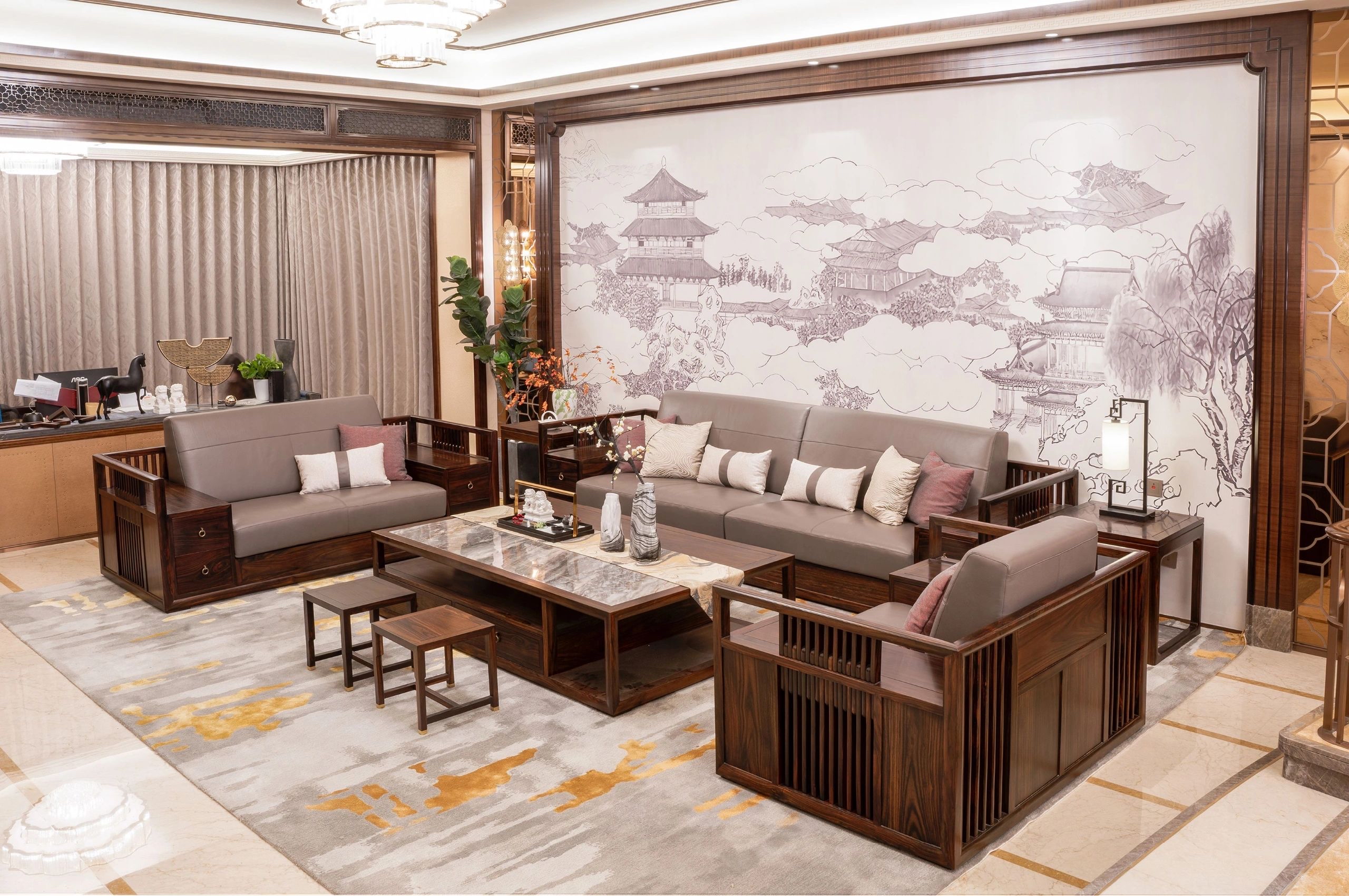 禅意新中式沙发,温润精致与素雅大气,就会被惊艳到