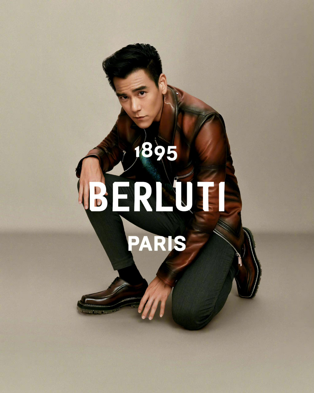 彭于晏全新berluti 大片,诠释与新锐艺术家lev khesin跨界合作的2021