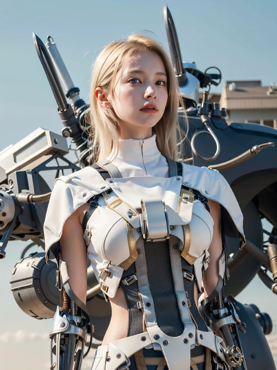 ai创作思路:废土科幻,机械义体的高冷女孩#ai绘画# #赛博朋克2077