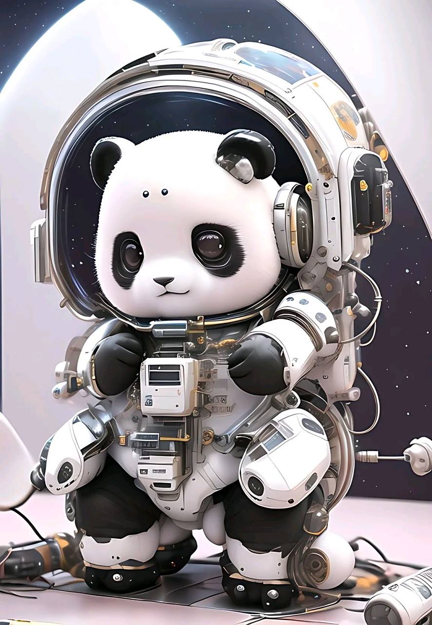 我家萌宠成精了# 好可爱的太空小熊熊!