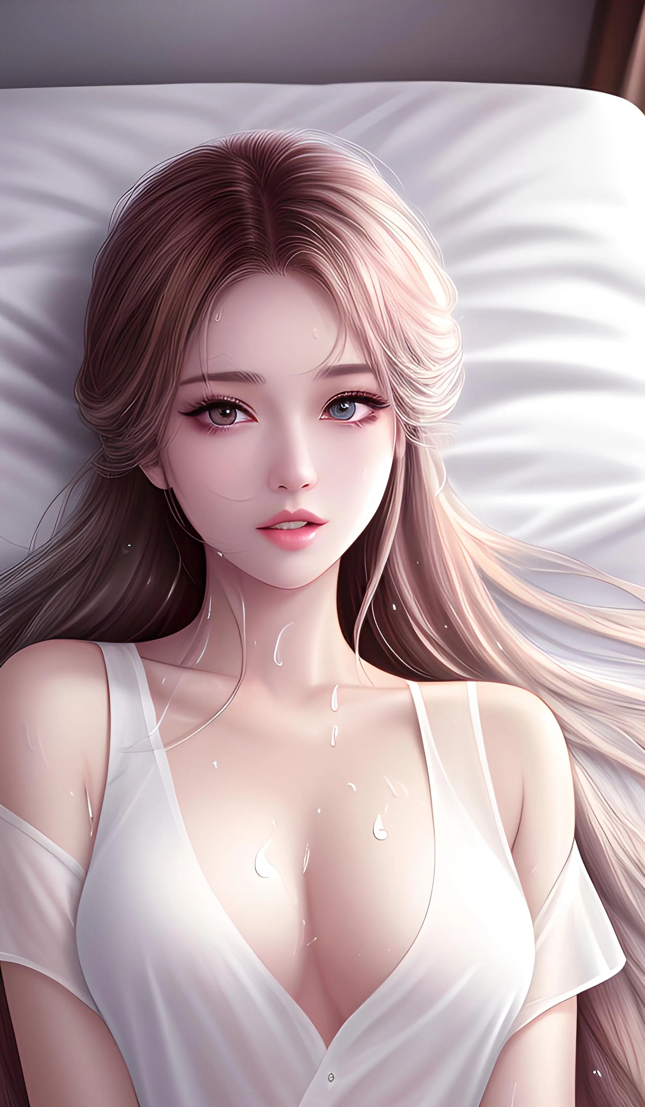 【AI绘画】一双明月贴胸前，紫禁葡萄碧玉圆。