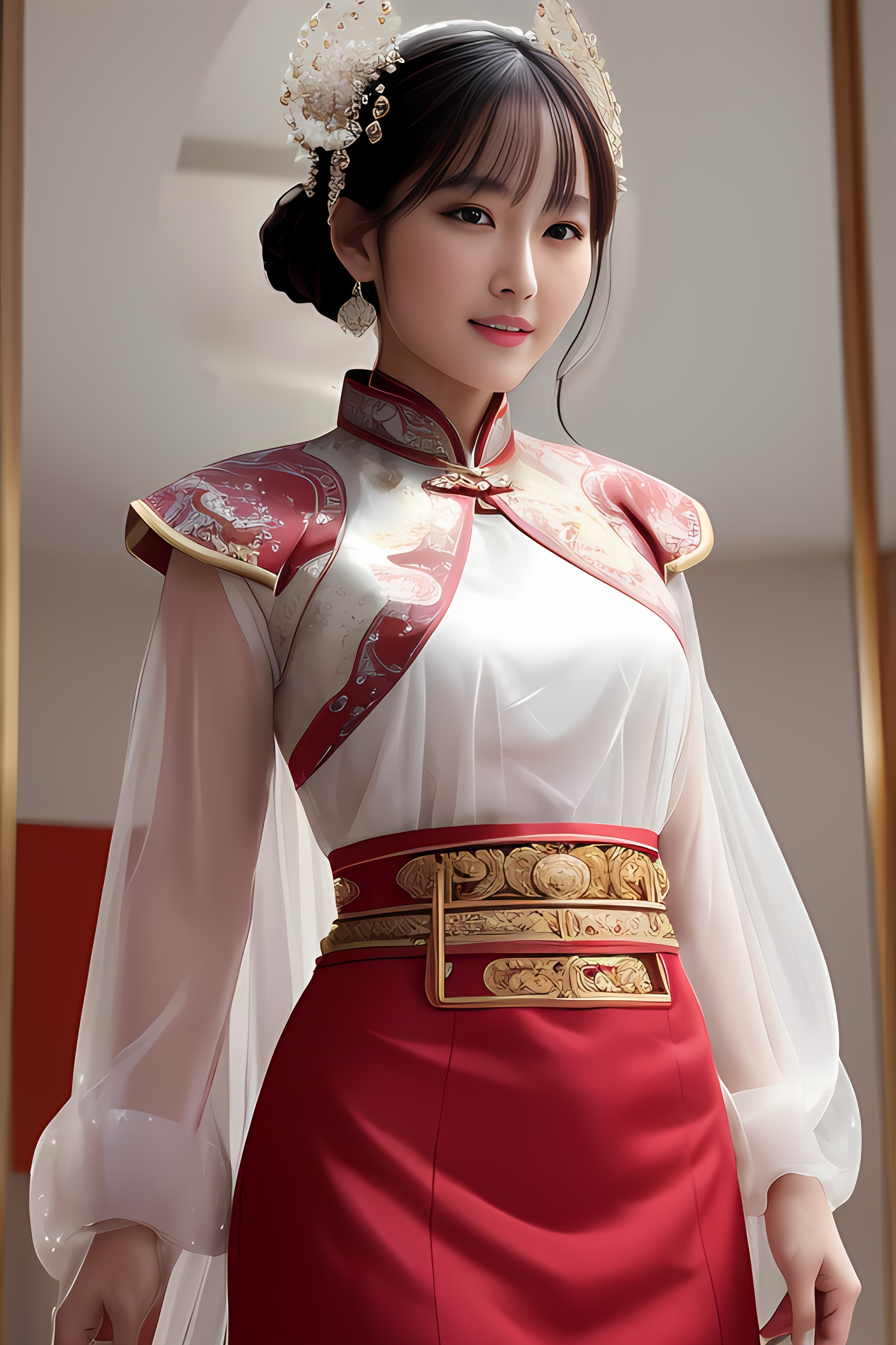 ai绘画唐装美女