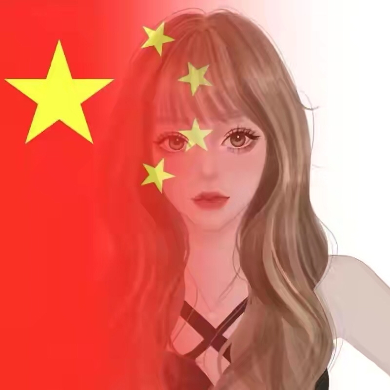 五星红旗头像迎风飘扬