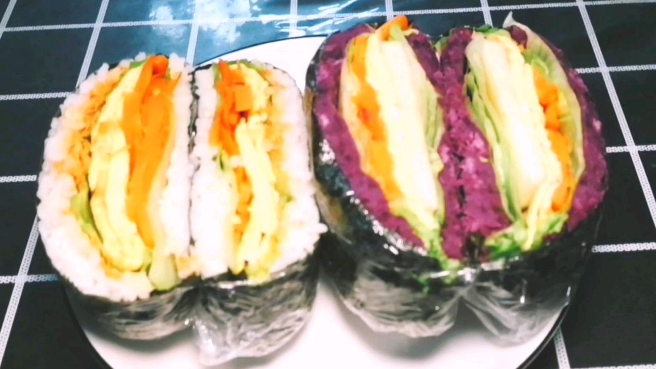 超简单的三明治饭团,1分钟学会,通勤野餐必备,营养健康又好吃