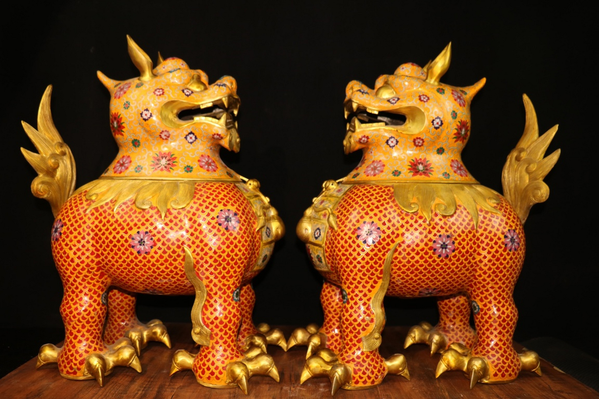 馆藏珍品——【铜61珐琅彩61麒麟炉】 旧藏纯铜胎景泰蓝招财麒麟