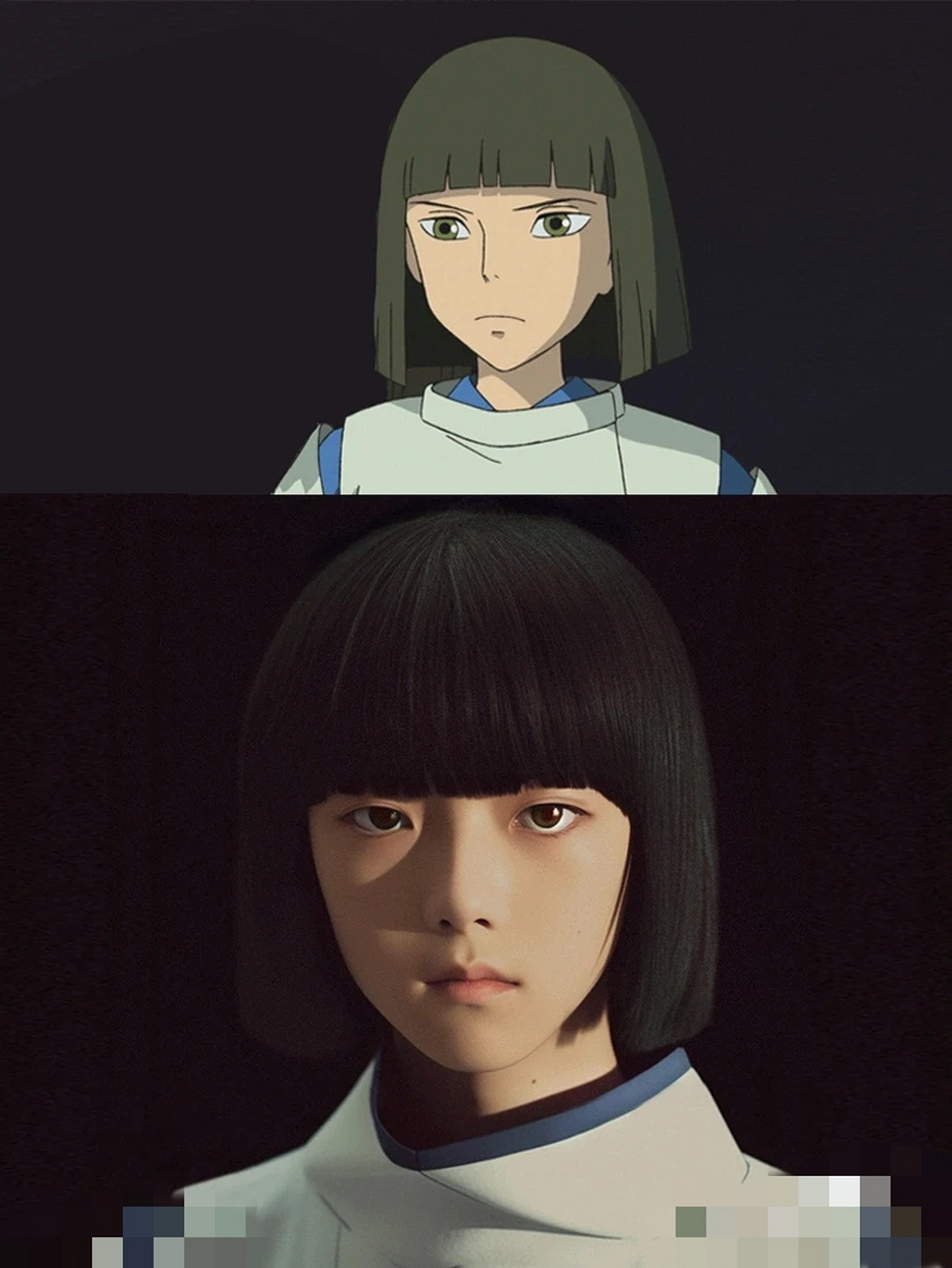 真人版的《千与千寻》小千好可爱,小白龙的眼睛真实还原,你最喜欢哪个