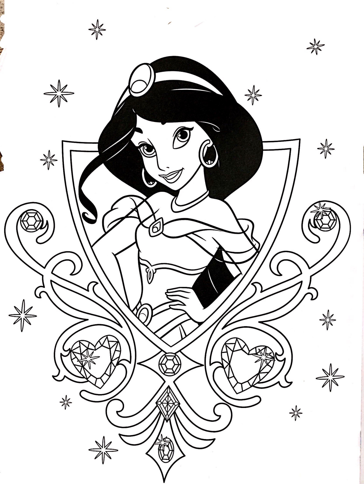 迪士尼公主线稿