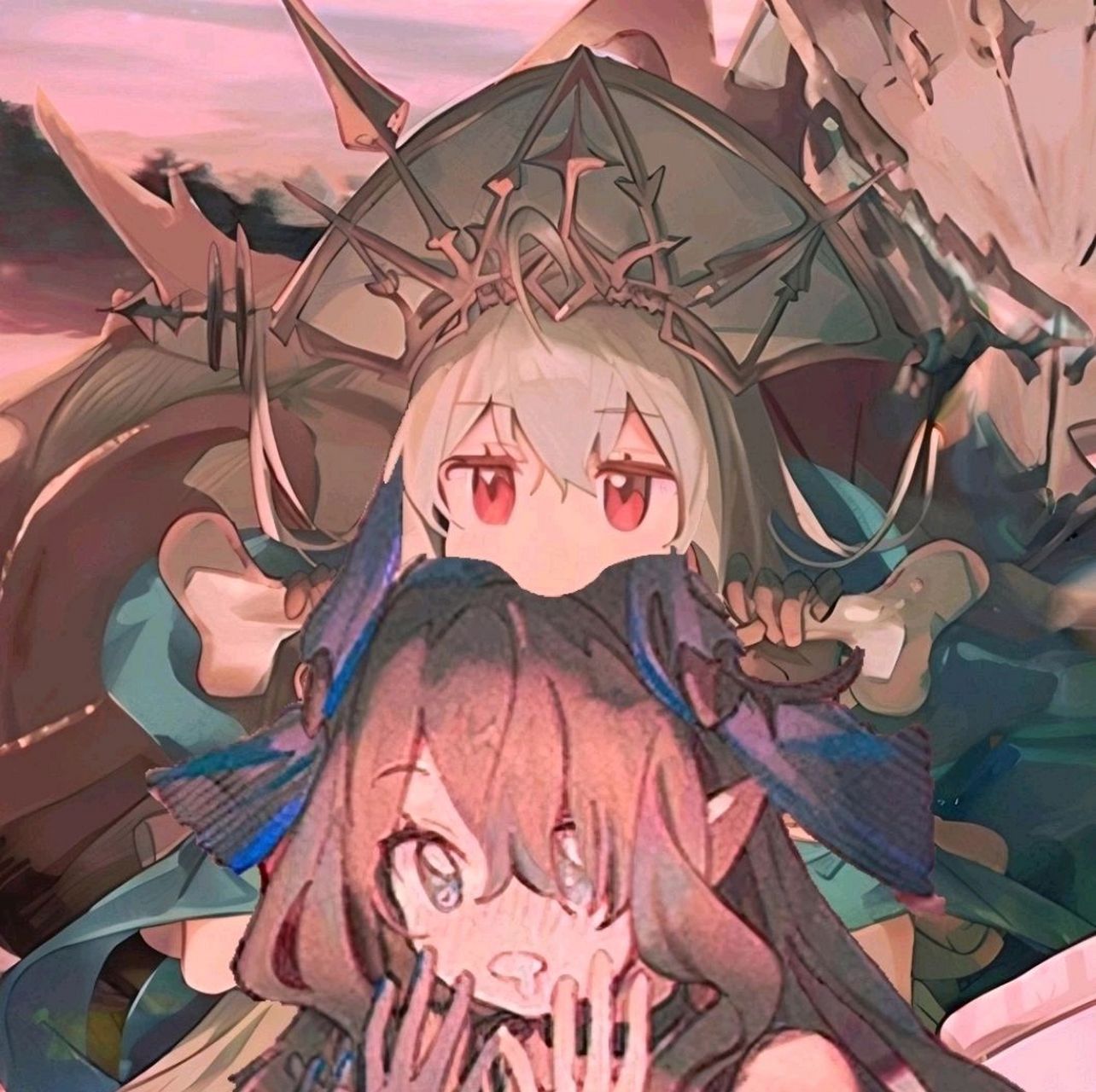 明日方舟# 浊蒂蒂吃肉的恶搞梗图,不得不佩服舟友的技术力,太有意思