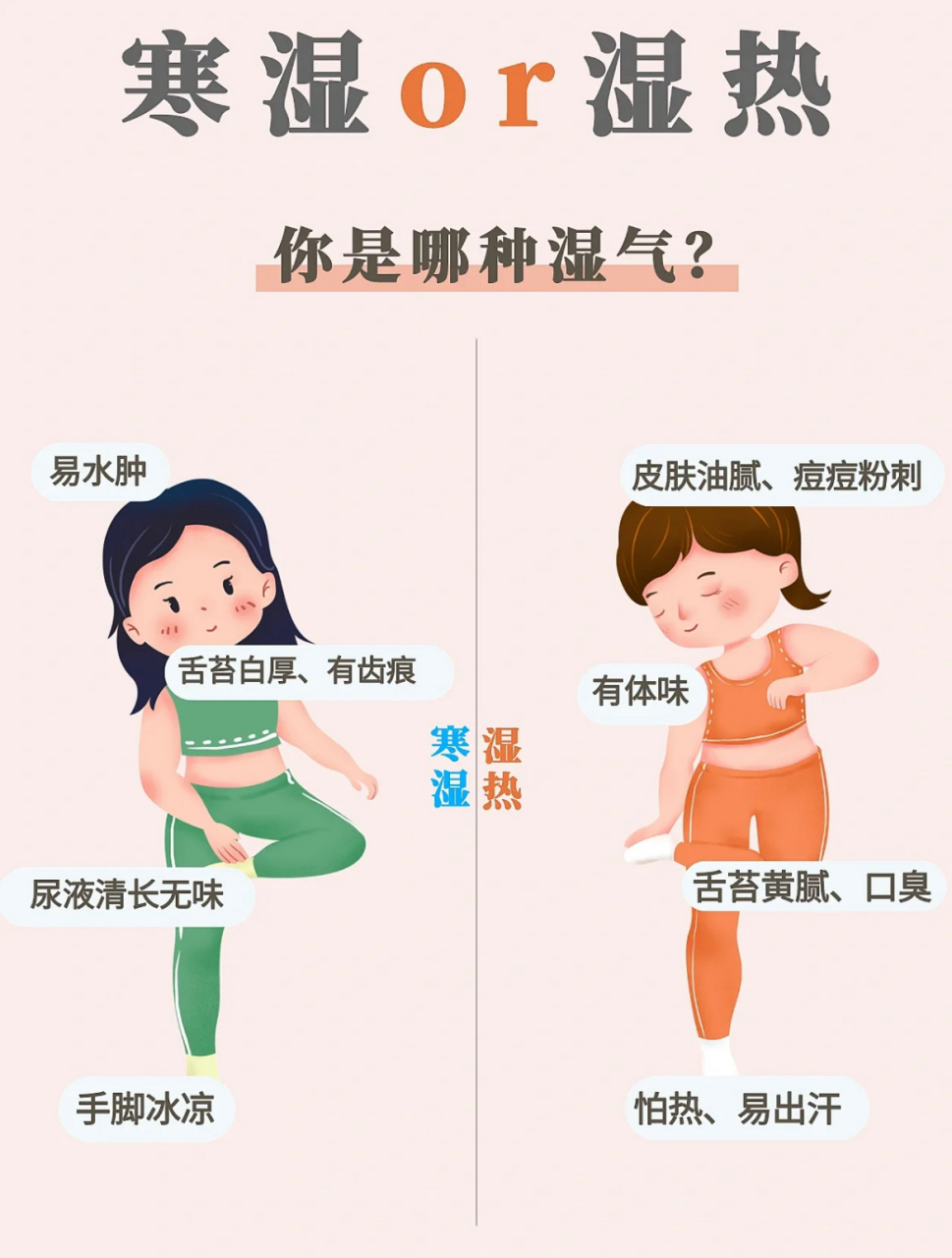 祛湿前,先搞清楚: 自己是【湿热】还是【寒湿】!