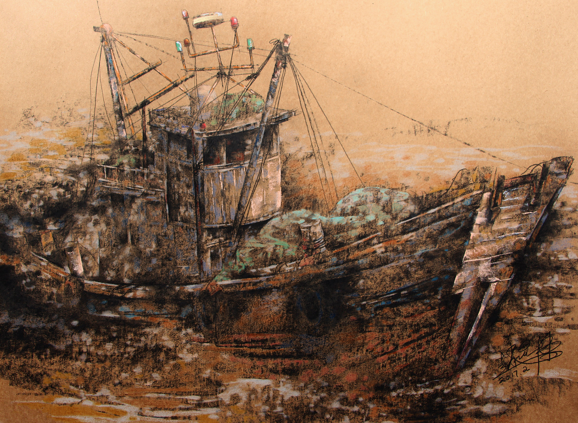 「艺惠藏」赵思栋油画船素描系列作品集