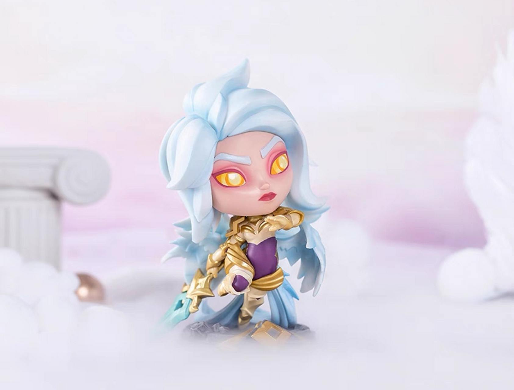 lol英雄联盟正义天使凯尔皮城执法官蔚卡特琳娜手办q版公仔模型摆件