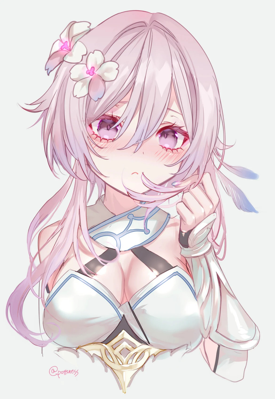 粉毛荧 p站画师:pottsness  pixiv图id:93134044