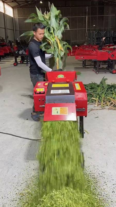 干湿两用 5吨型铡草揉丝一体机自动进料 档位调节 #铡草机养殖业-度小