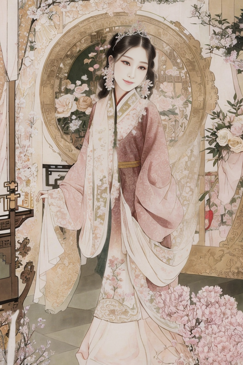 ai画廊#中国古代四大美女之四, 杨玉环 / 是唐代著名的美女,她是唐