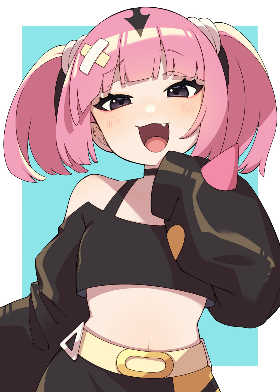 粉毛屑萝莉 画师:墨山スイ#二次元美图# #我爱二次元# #二次元萌妹