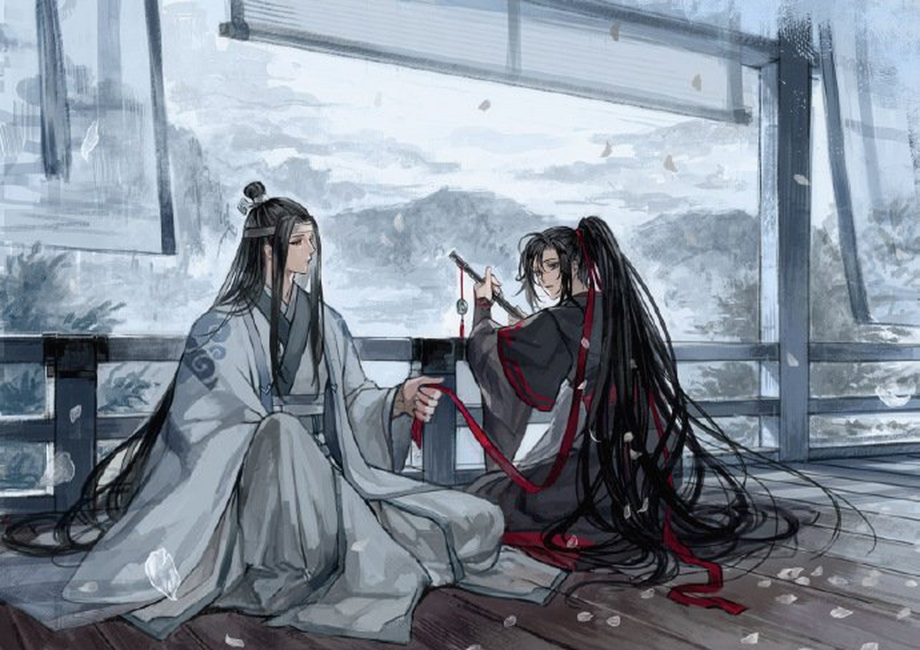 忘羡悠闲日常,这意境真美啊!  twitter:2d_sc