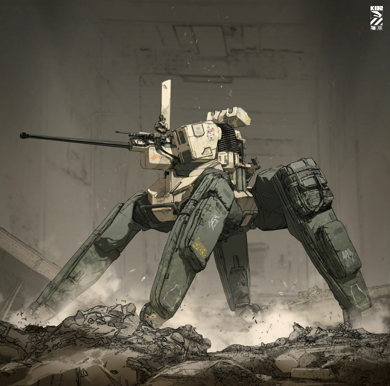 科幻 恐怖,丧尸与机甲,一组来自加拿大艺术家nivanh chanthara的作品