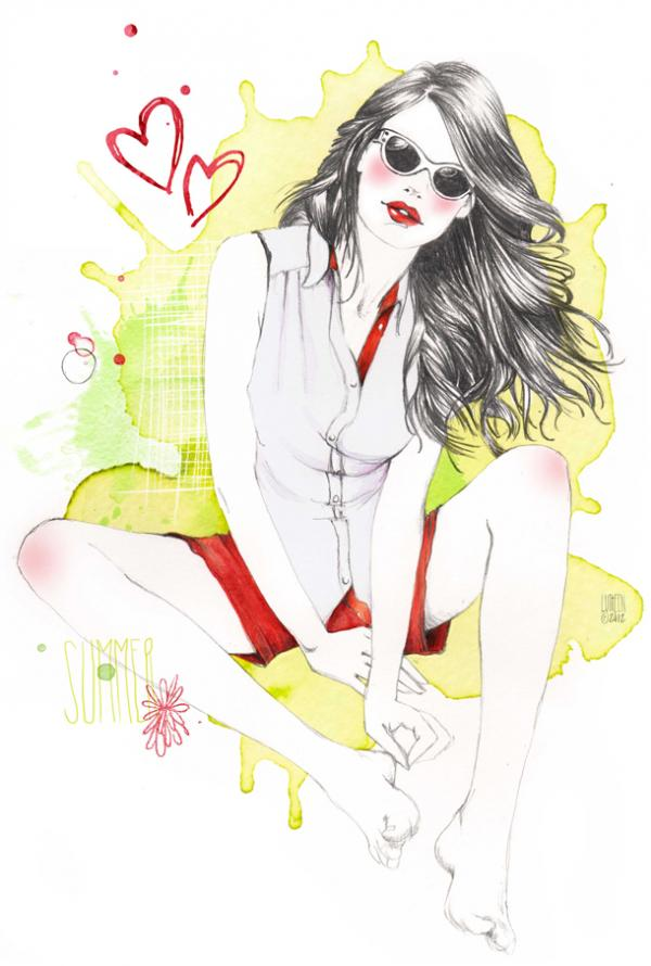 法国插画家时尚性感的人物插画欣赏