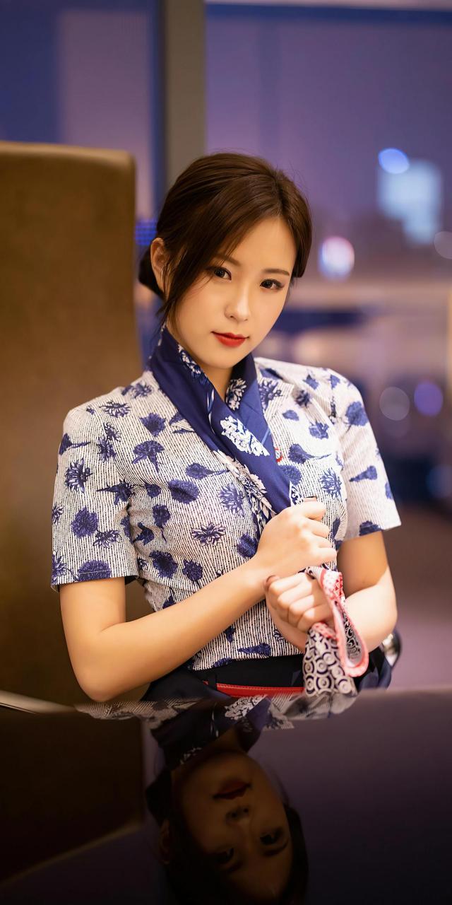 唯美空姐制服壁纸!#气质美女# #大长腿# #壁纸