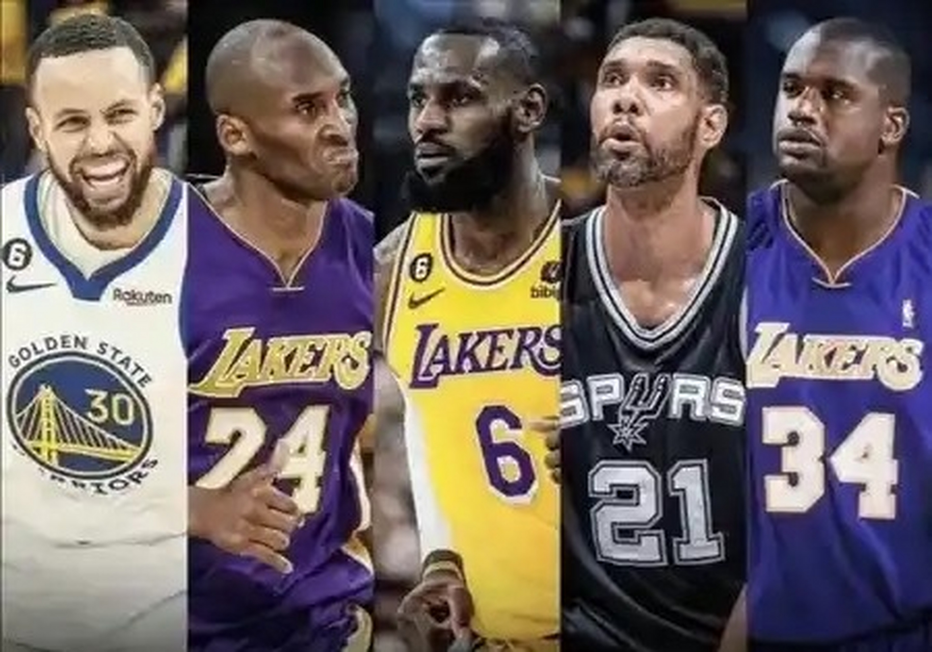 美媒评选nba21世纪最佳阵容  一阵:奥尼尔,邓肯,詹姆斯,科比,库里 二