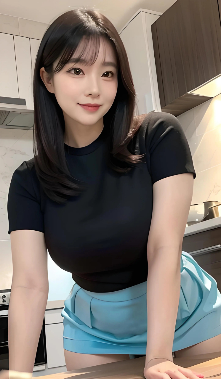 美图欣赏:厨房美女