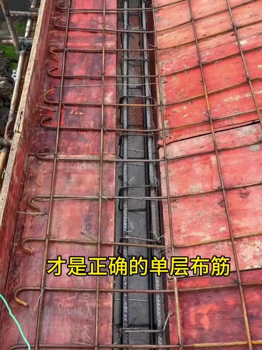房东自己布的钢筋,说单层布筋板筋必须放在梁上