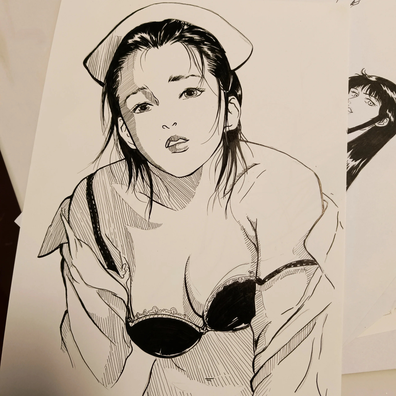 风情万种的手绘护士图