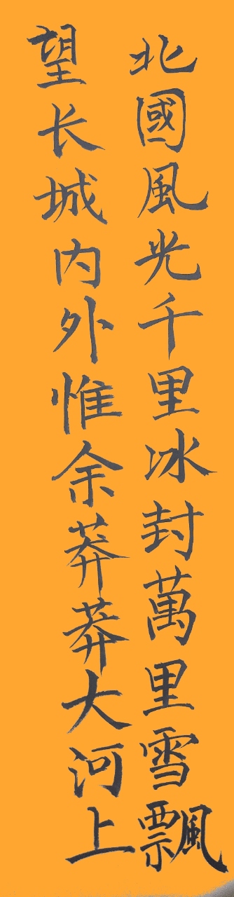 写字练习长条 楷书练习 坚持写字