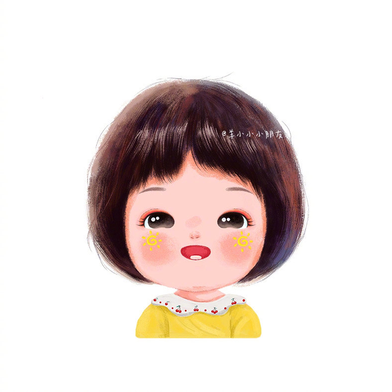 萌萌的头像插画,圆嘟嘟的人物童趣十足,你pick哪个小姐姐?
