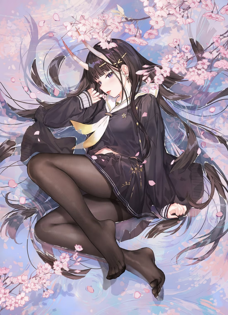 下雨天被淋湿容易感冒哦! 画师(pixiv:atdan) 角色(碧蓝航线:能代)