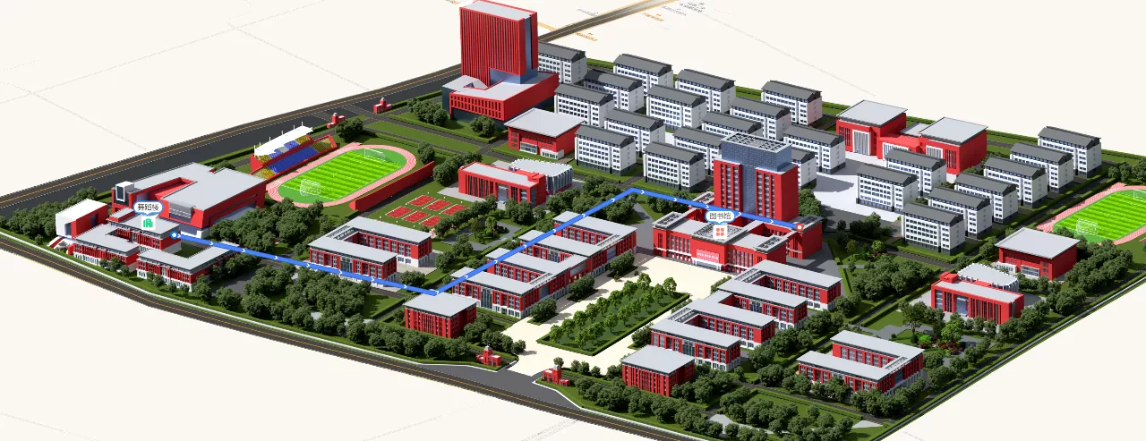 忻州师范学院:全新新校区校园可视化地图上线