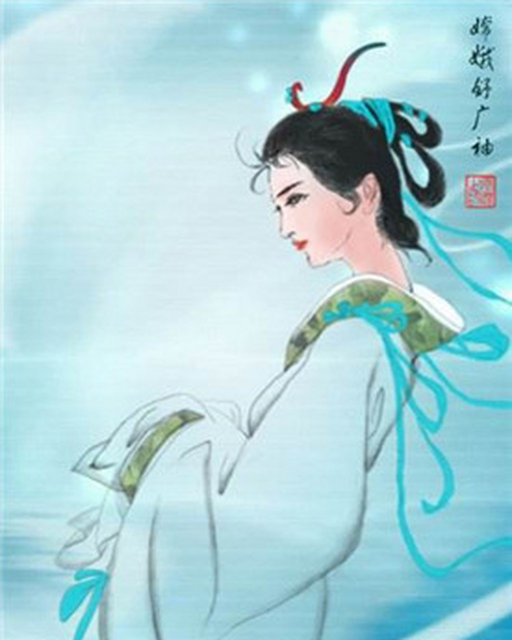 在《山海经》的记载中,常羲一共生育了十二个月亮,所以我们后生才将