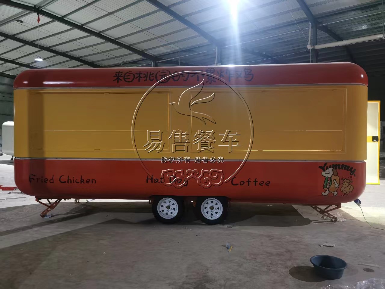 网红炸鸡汉堡售卖车