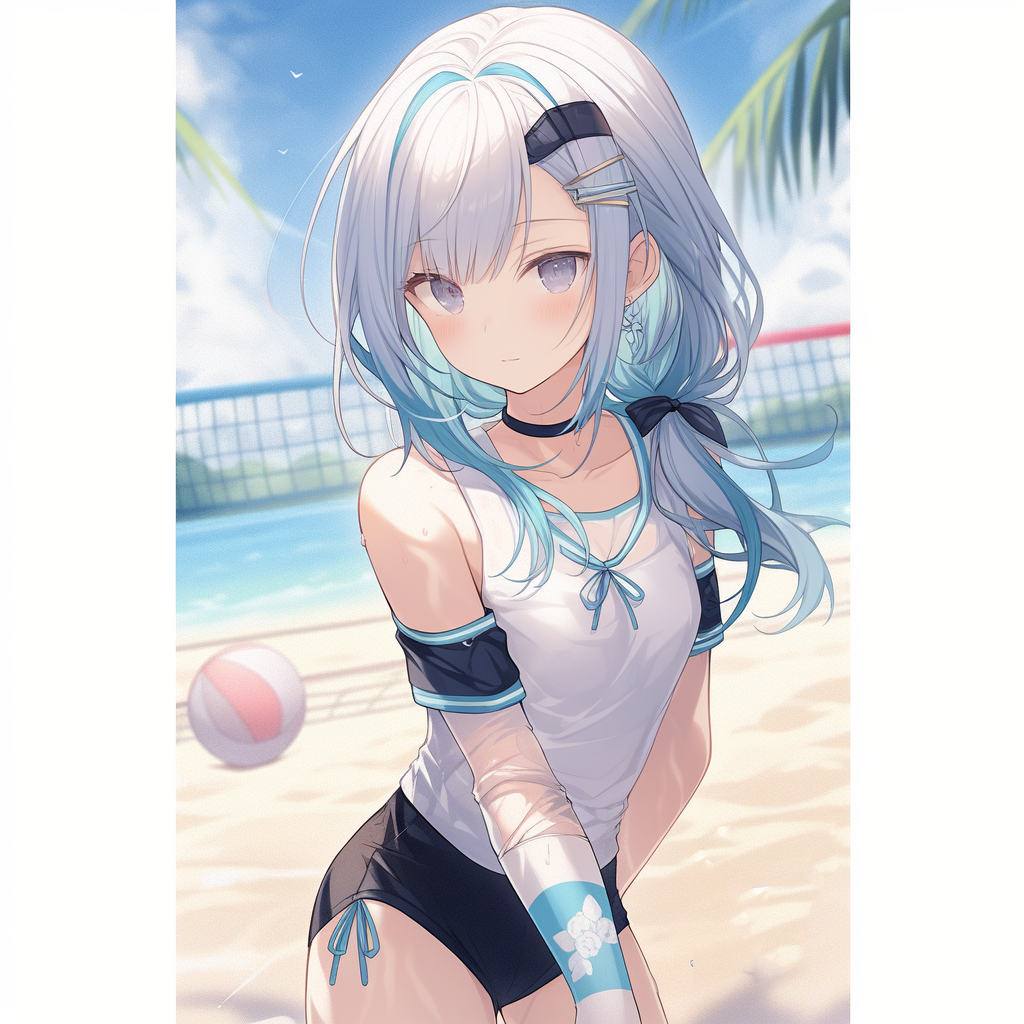 二次元动漫少女～沙滩与排球