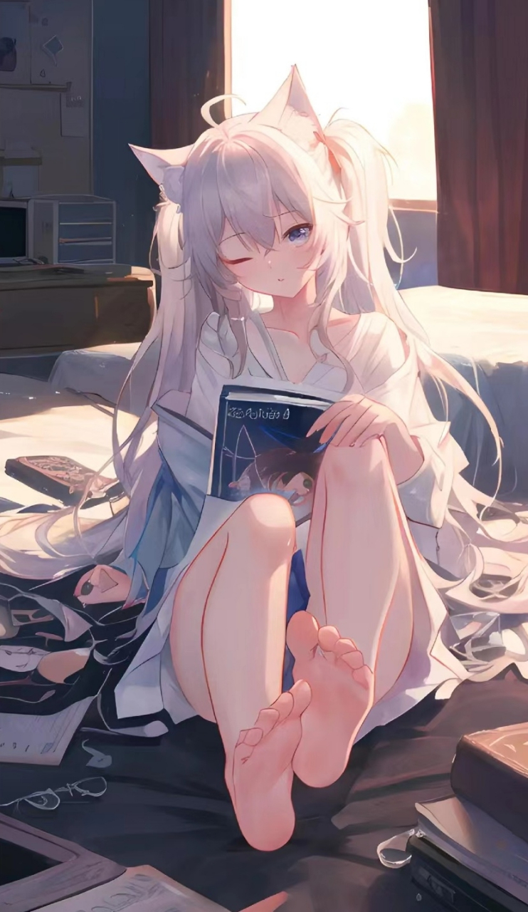 晨光下的赤脚少女[比心]