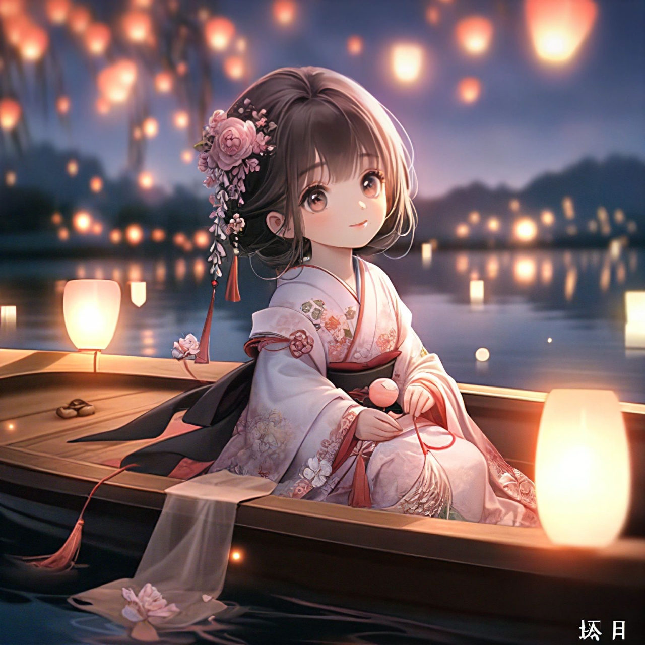 就是独处的时候,安静,自在,不拘束,不用迁就#动漫头像和壁纸# #古风