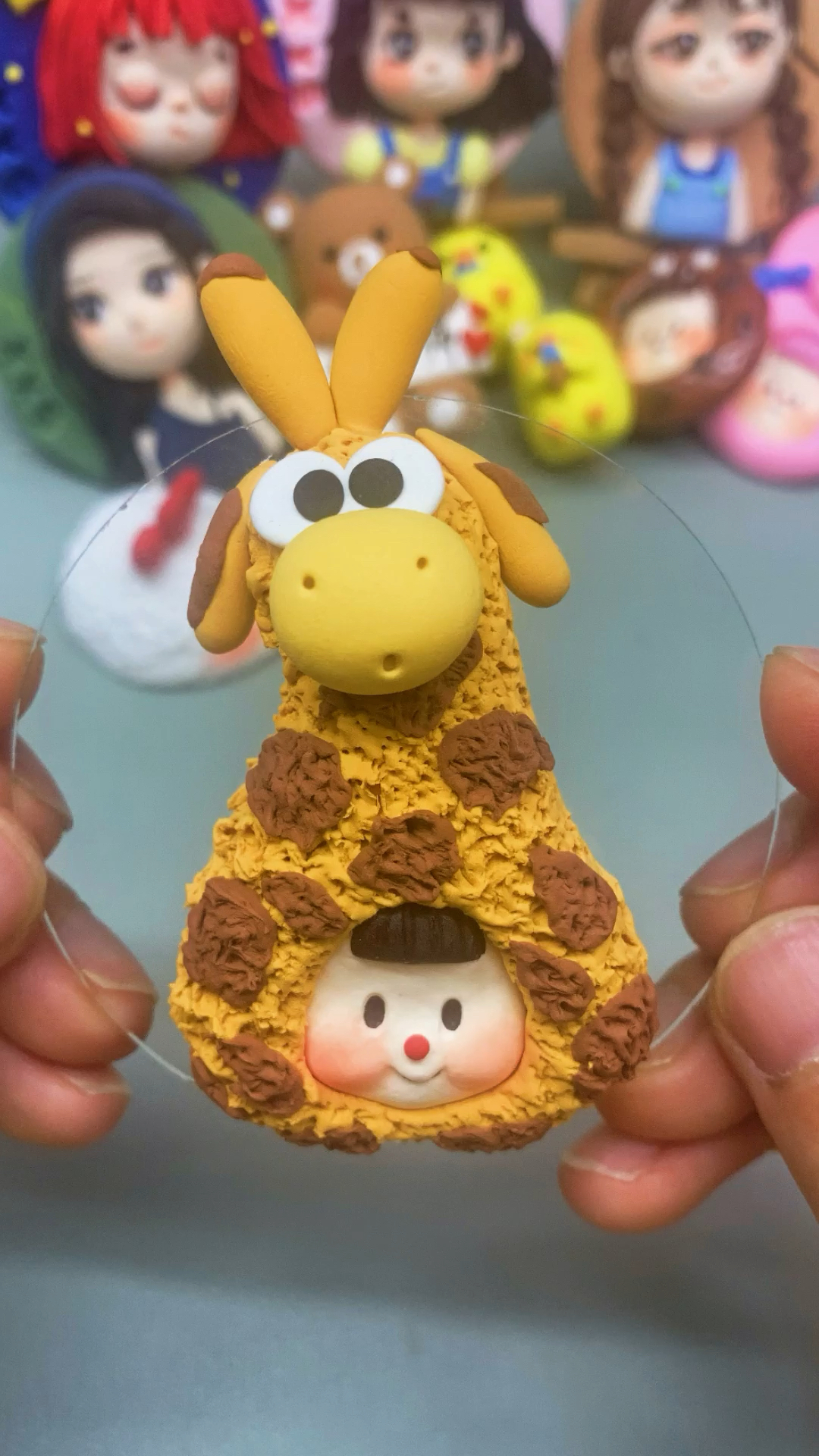 每日一多多妹粘土冰箱贴之长颈鹿手工教程-度小视