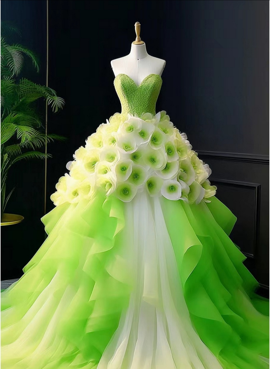 绿色婚纱代表什么图片