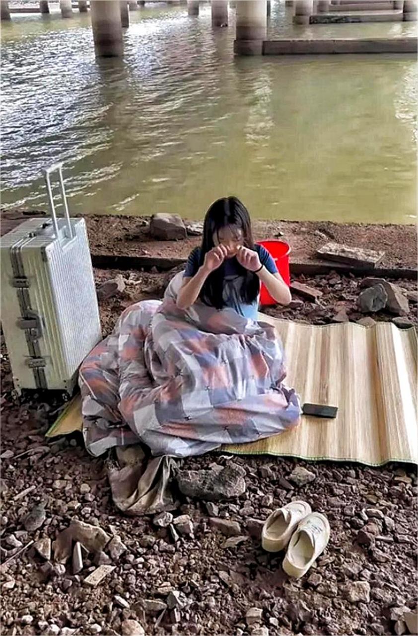 太难了,没找到工作,只能暂时先睡桥洞了