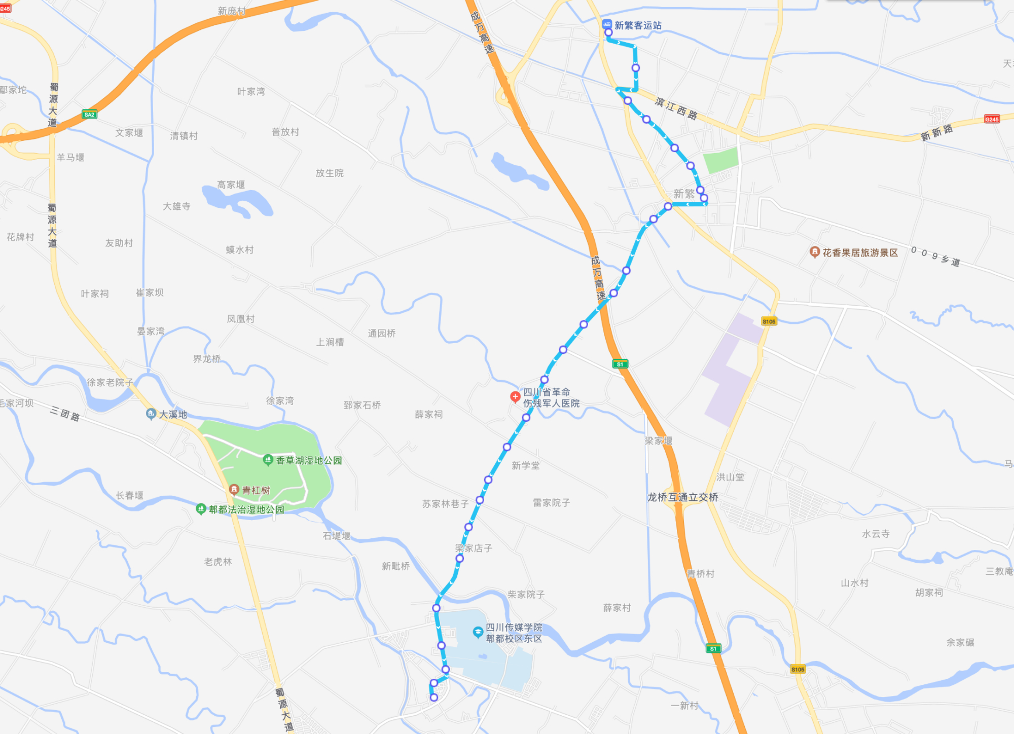 新都市民请注意,712路延伸至新繁客运站,同步675路将停运并撤销