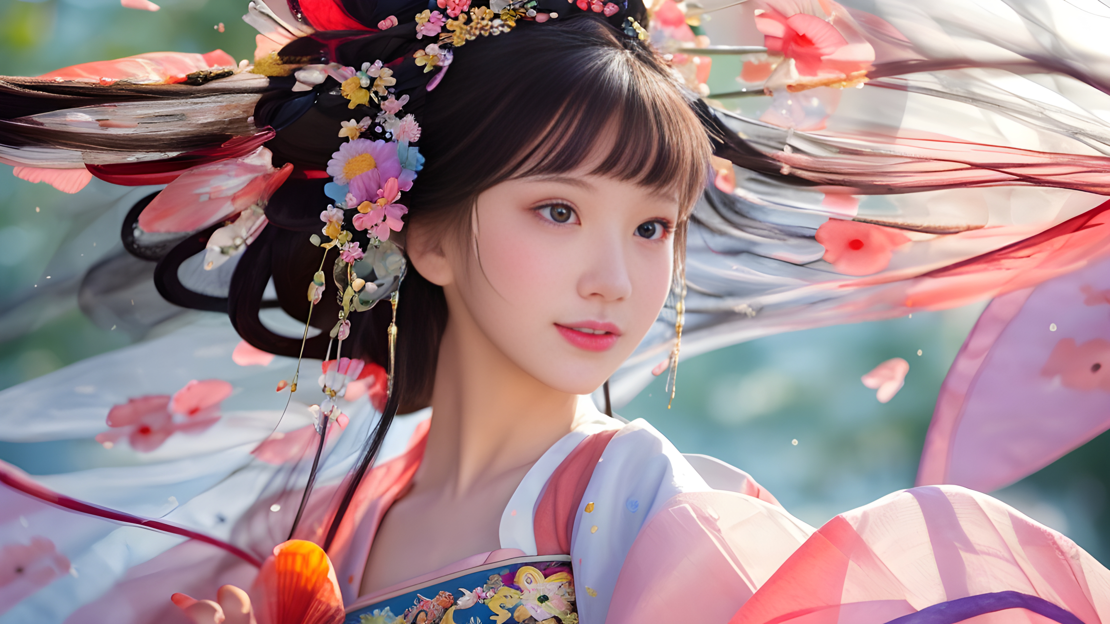 ai绘画 古装小姐姐横屏《五》